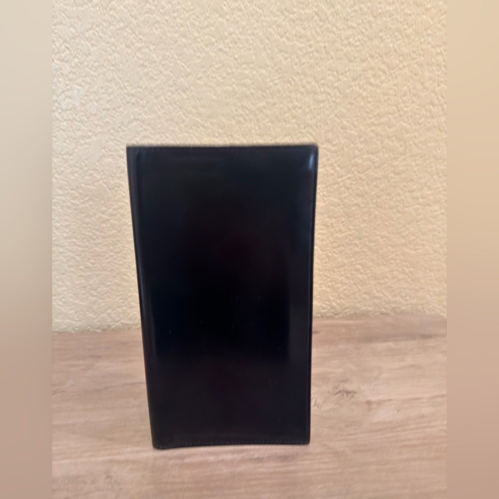 BVLGARI Black Leather Long Wallet Card Holder Organizer Made in Italy - Picture 3 of 7